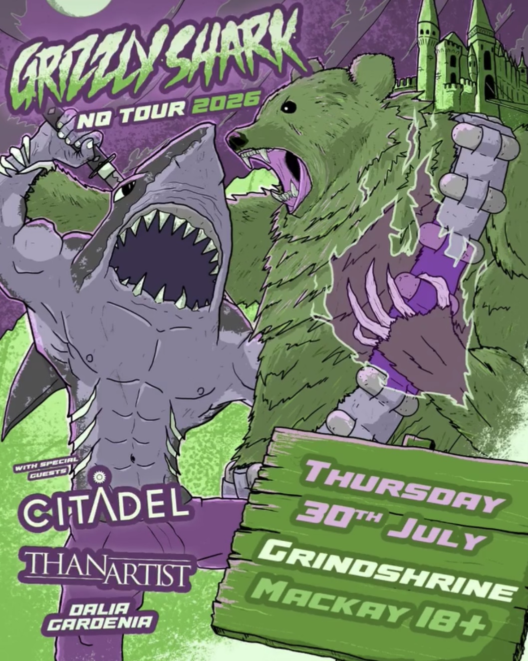 Grizzly Shark NQ Tour 2026 — Grindshine, Mackay, AU