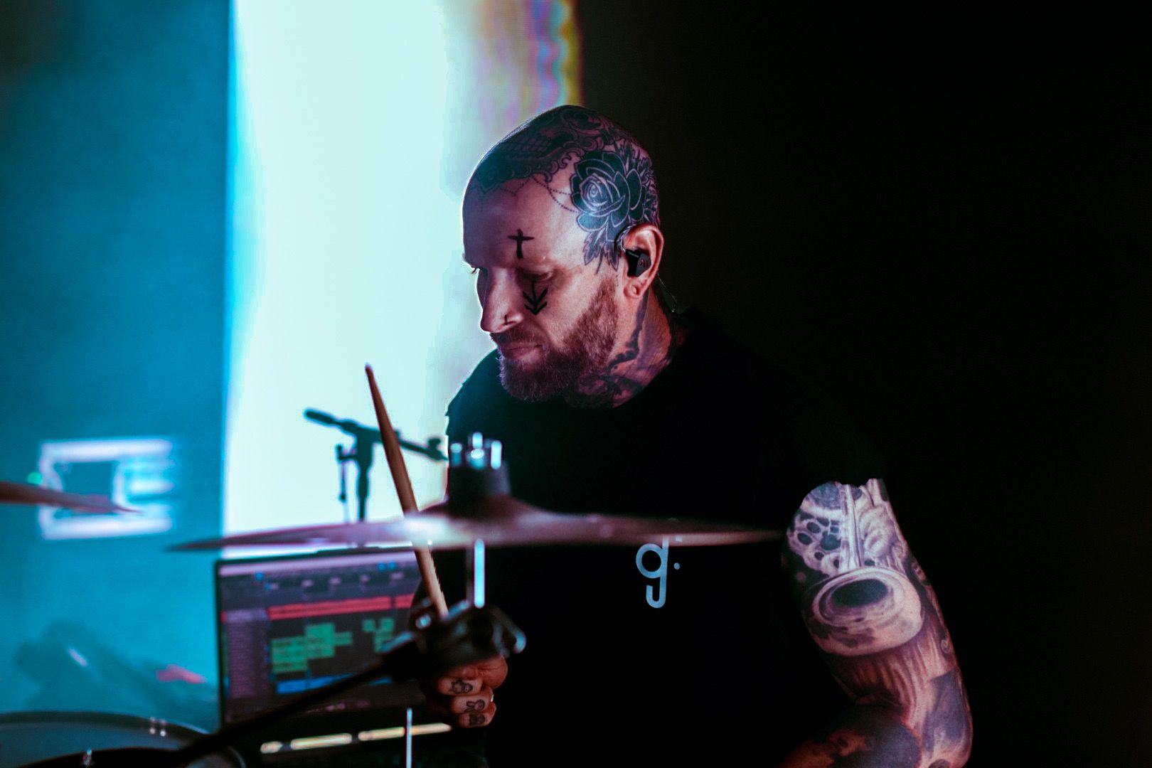 Drummer close up