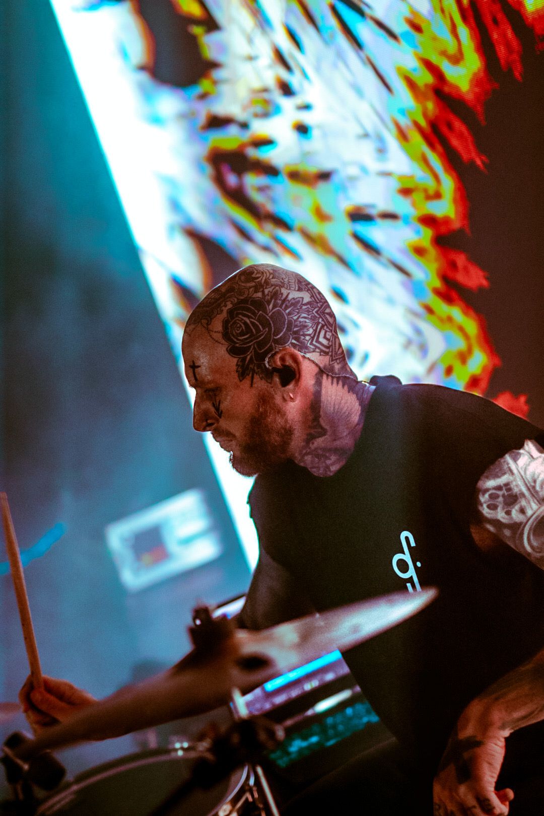 Drummer with visuals